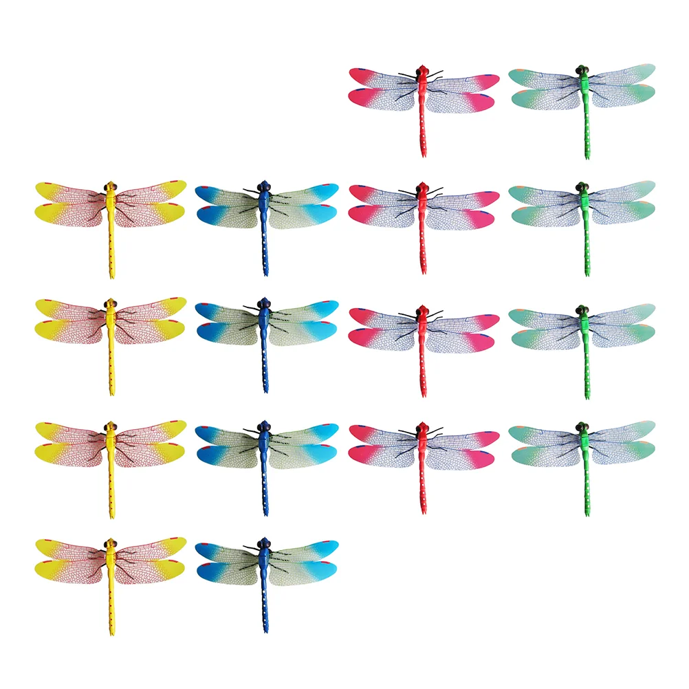 

Dragonfly Decor Garden Figurine Animal Green Room Ornament Figurines Stakes Decorationsdecorativefake Model Insectartificial