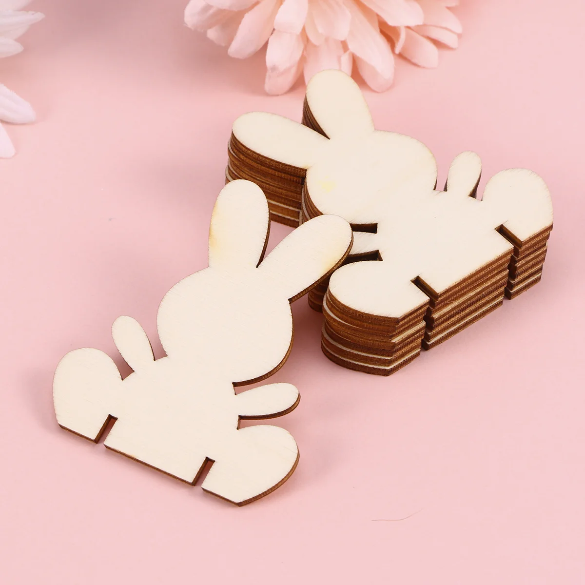 

Easter Wood Decorations Wooden Hanging Table Rabbit Rabbits Unfinished Bunny Cutouts Pieces Craft Crafts Slices Embellishments