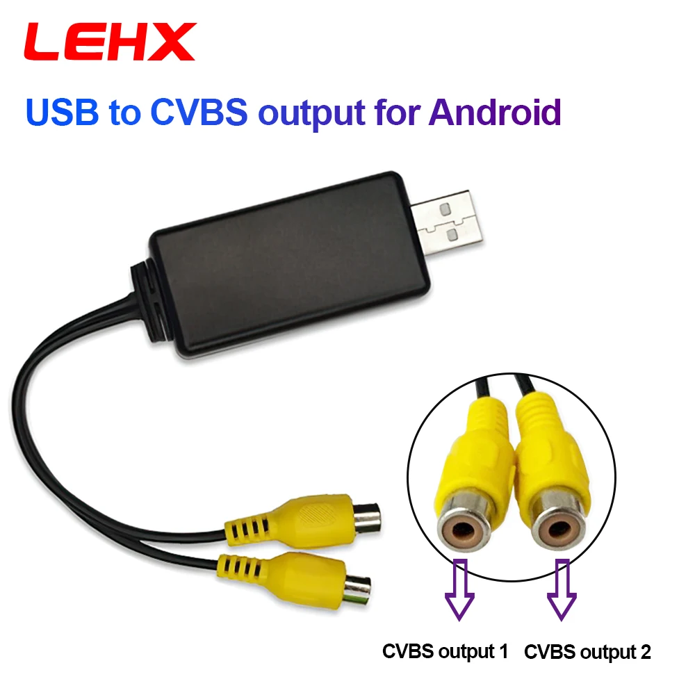 Адаптер для подключения подголовника LEHX USB-интерфейс к RCA HDMI видео выход монитор