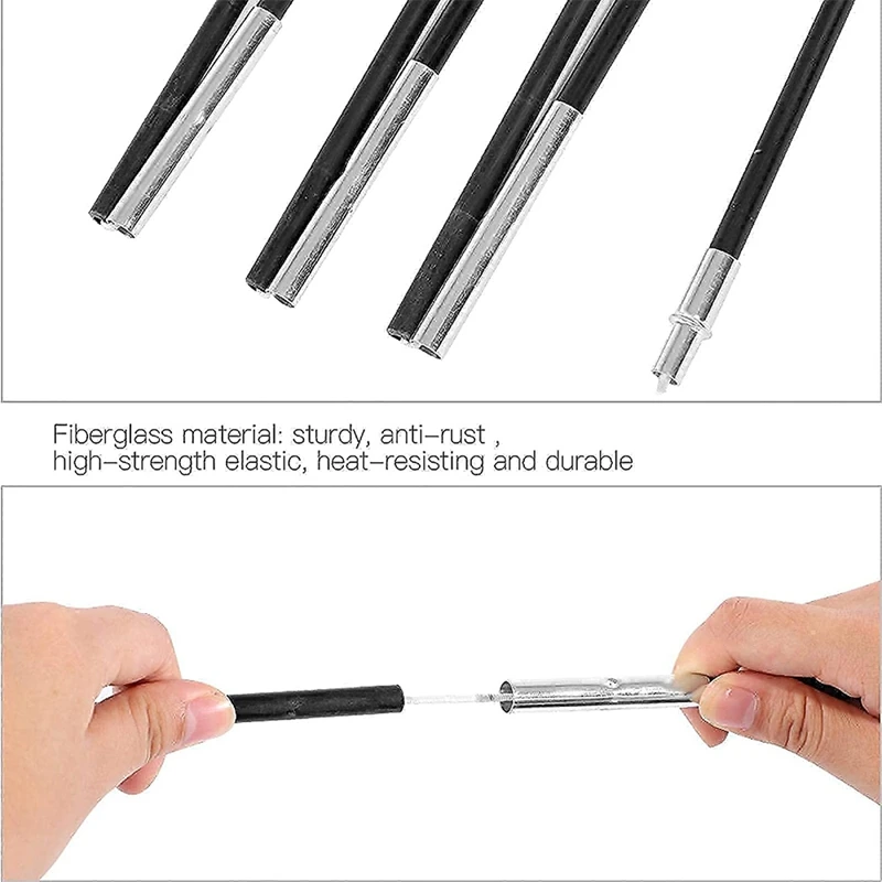 2 шт. 7-секционные палатки 3 9 м Стекловолоконные портативные тентовые стойки