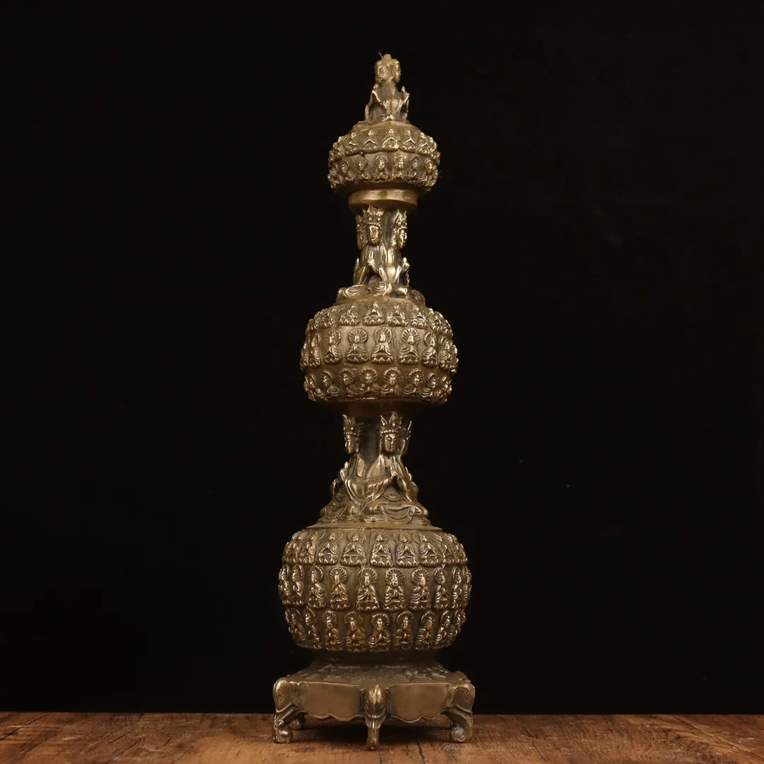 Ornament Chinese antiques Boutique antique Wanfo Pagoda Collection value Exquisite gifts for best friends Beautifully styled