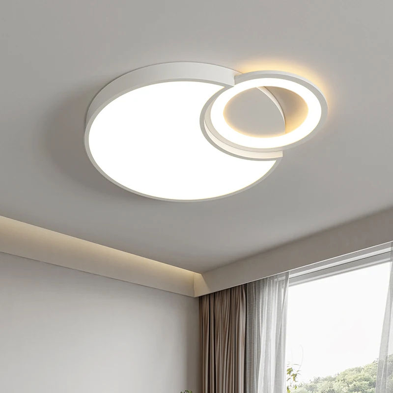 

New White Ceiling Lights Acrylic Modern LED Ceiling Lamp Remote Control Adjust Brightness and Emitting Color