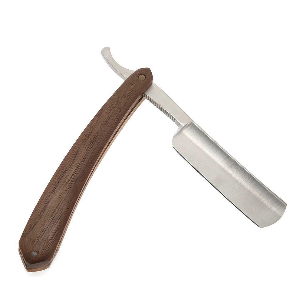 

Rosewood Classic Wood Grain Barber Shaver Straight Edge Razor Folding Shaving Knife