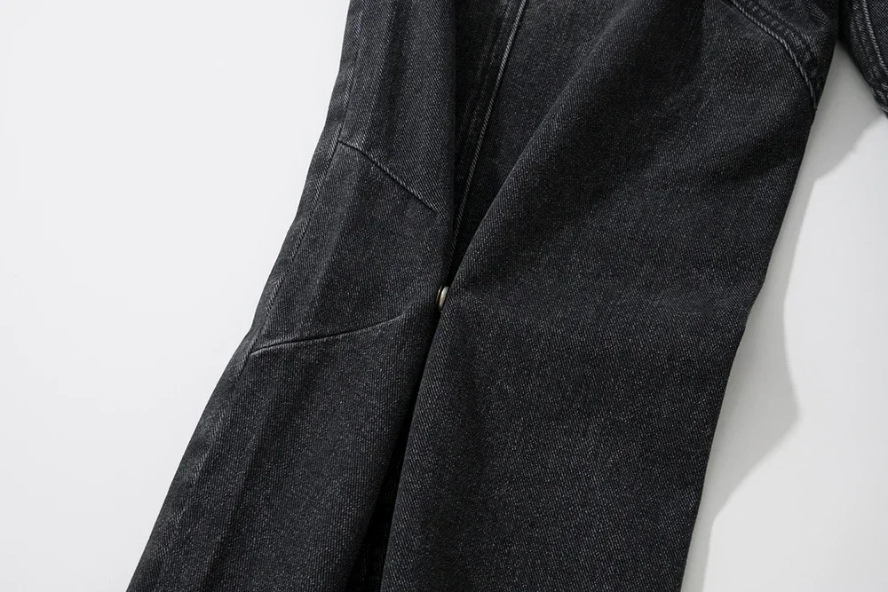 Мужские Винтажные мешковатые джинсы прямые повседневные брюки из денима в стиле