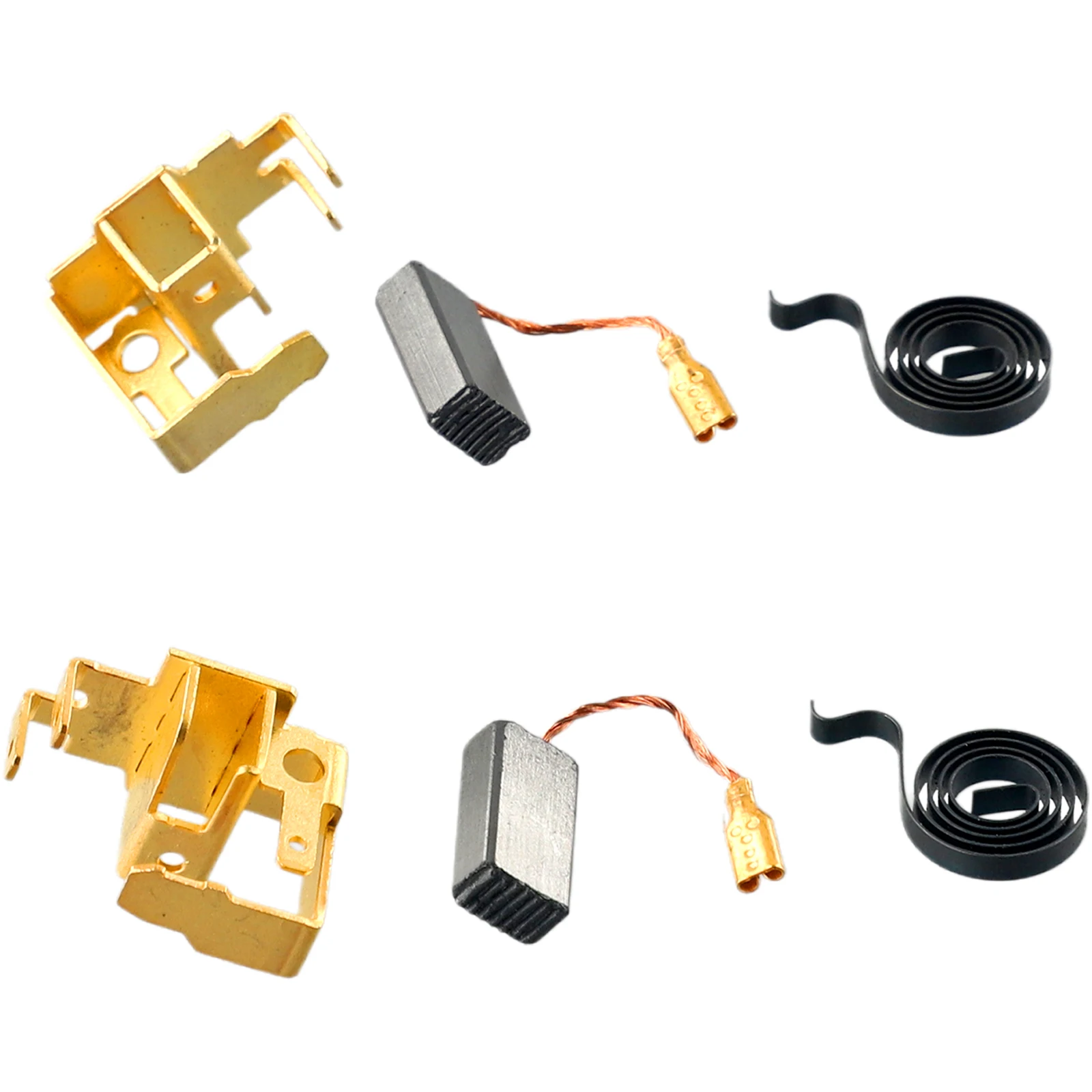 ~6Pcs Carbon Brush Set~Angle Grinder Parts Carbon~Brush W Spring Holder Set~ForBosch GWS6-100 Metal~Material Tool Accessories