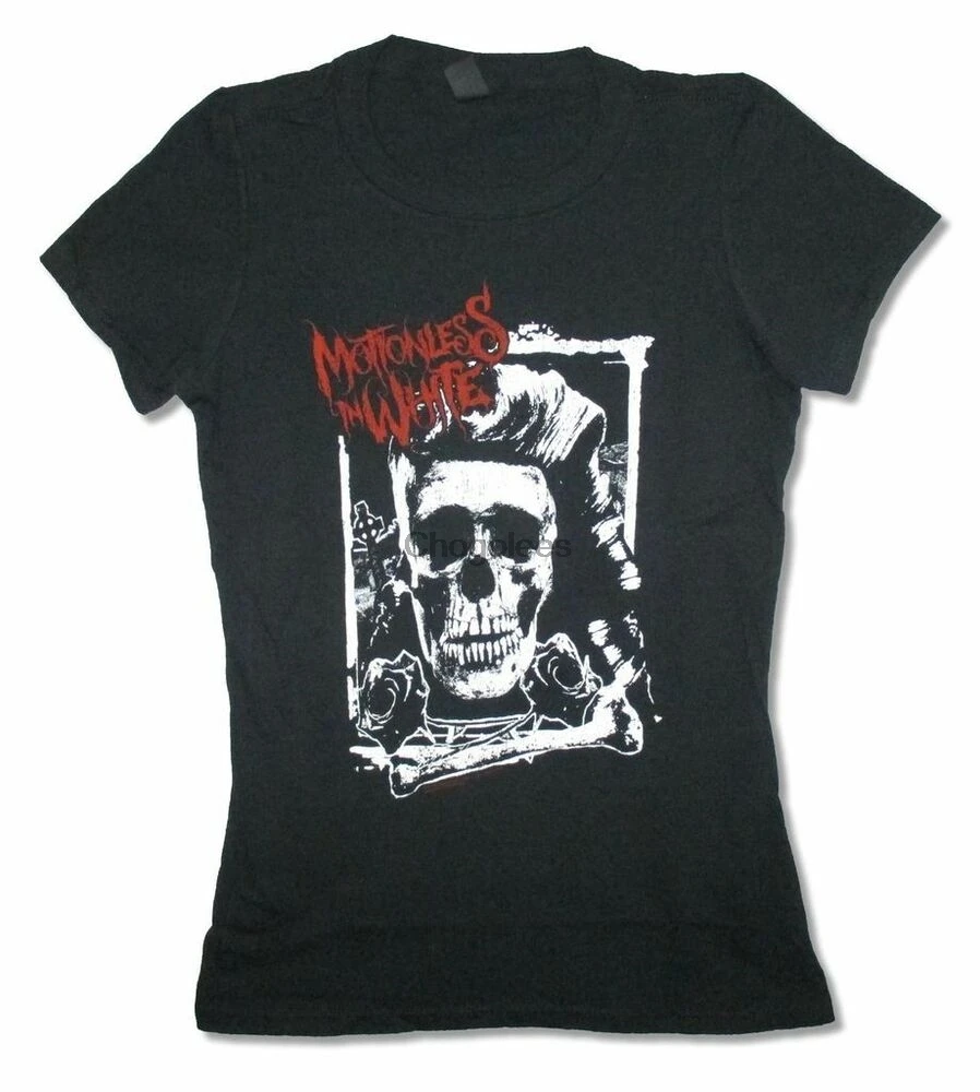 Неподвижная в белой оправе Черная футболка для девочек-подростков новая