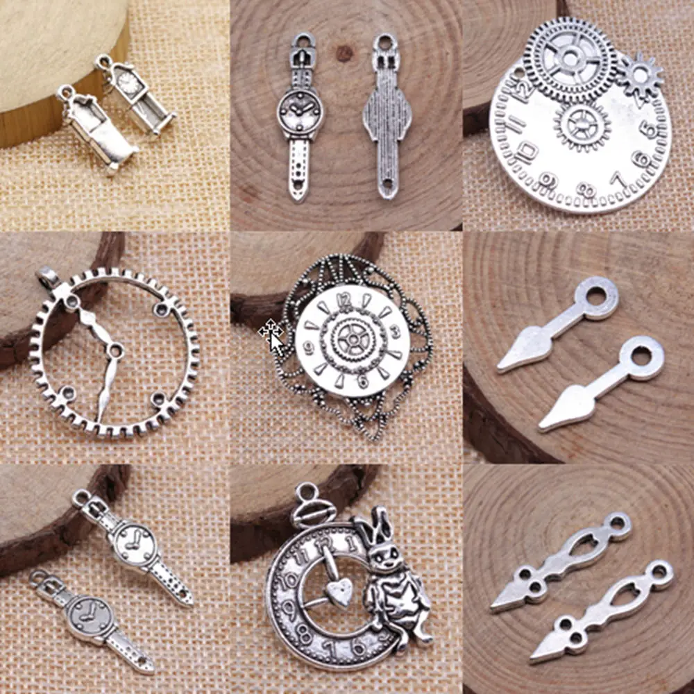 

Gear Clock Charms For Jewelry Making Findings Handmade DIY Craft Gift