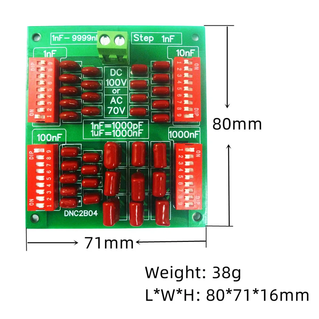 1nF do 9999nF Step-1nF четыре десятичный программируемый конденсатор Pyta фолиги