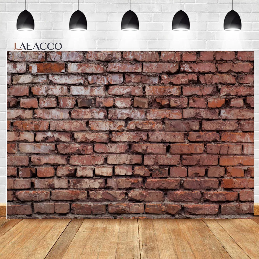

Laeacco Vintage Primary Color Red Brick Wall Photo Backdrop Baby Shower Kids Birthday Portrait Customized Photography Background
