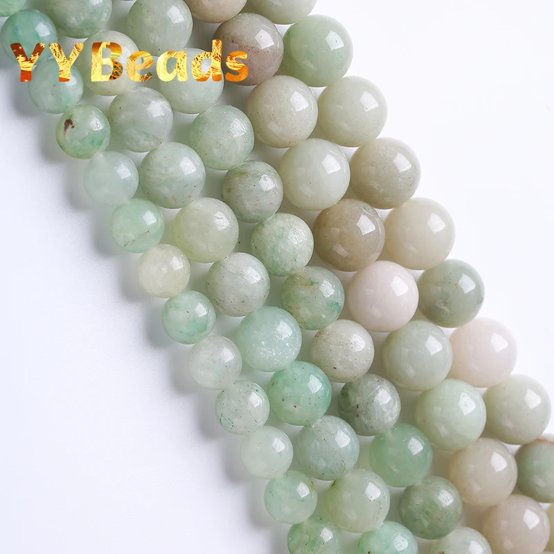 

Natural Light Green Emerald Jades Beads Round Loose For Jewelry Making Stone Beads Diy Bracelets Accessories 8 10 12mm 15"strand