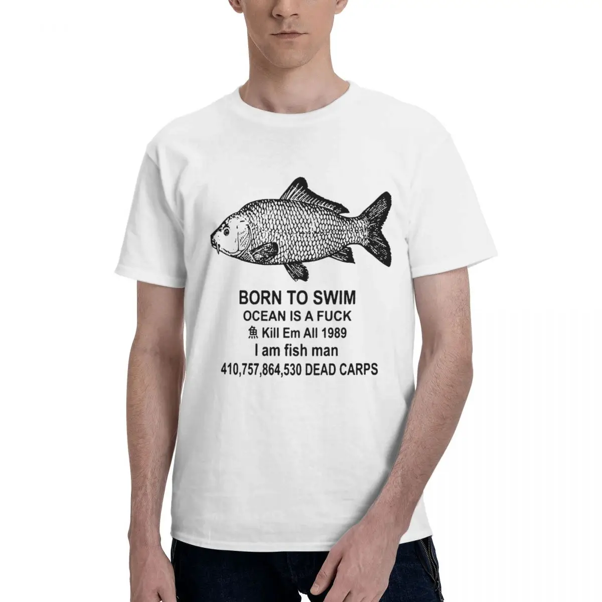 

Born To Swim Ocean Is A Fuc Graphic TShirt Creative Streetwear Comfortable T Shirt Men Short Sleeve Special Gift Clothes