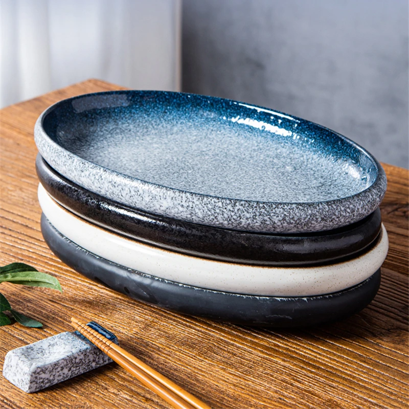 

Creative loading fish plate household special plate for chop pepper fish head plate set Fish plate ceramic steaming fish plate