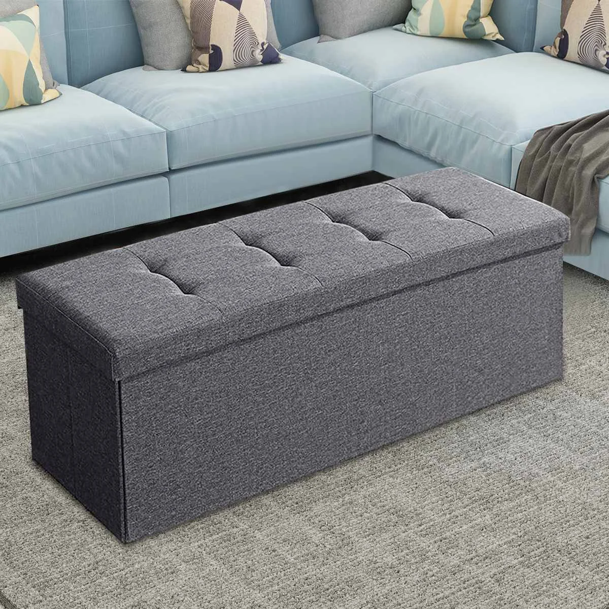 

110x38cm Cube Non-Woven Folding Storage Box For Toys Fabric Storage Bins With Lid Home Bedroom Closet Office Nursery Organizer