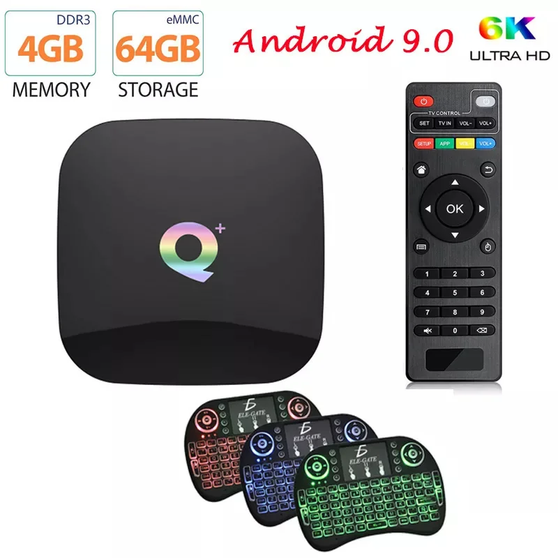 

ТВ-приставка Plus Smart TV Box Android 9.0 4 Гб RAM 32 Гб 64 Гб ROM 6K H.265 USB Allwinner H6 PK MX10 PRO H96 телеприставка продажа