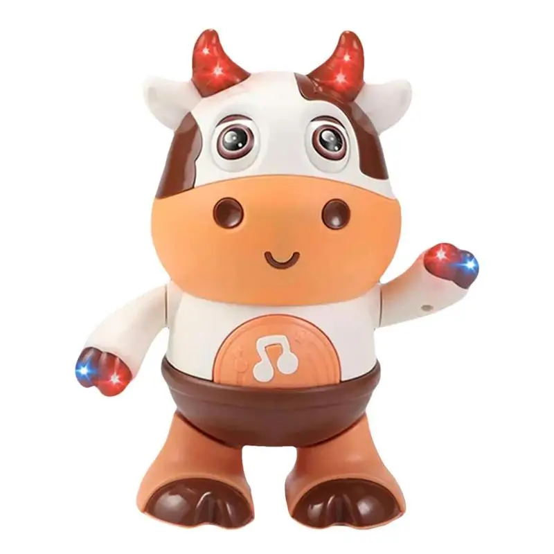 

Детские музыкальные игрушки «Корова», подвижные роботы-качалки «сторона-сторона», танцевальные игрушки с мультяшными животными со светом и песнями для детей