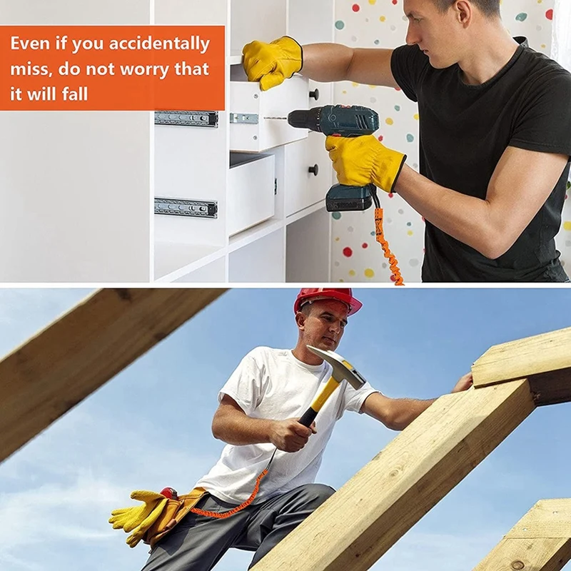 Шнурок для инструментов 6 шт. шнурок безопасности с карабином амортизирующий