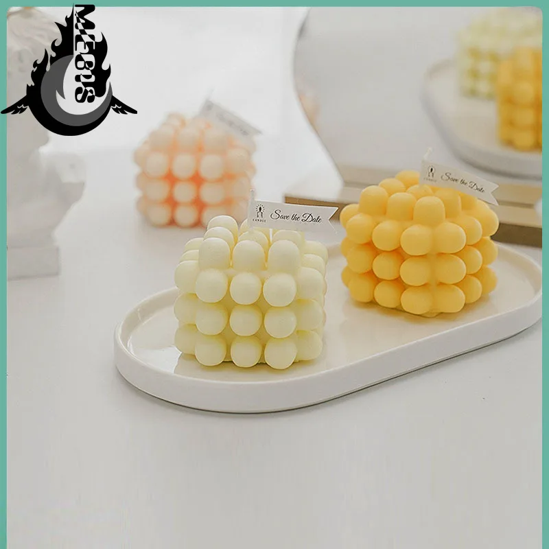 

wholesale Nordic Magic Cube Candle Soy Scented Candle Ins Decorative Candle Romantic Aromatherapy Candle Spa rubik's cube candle