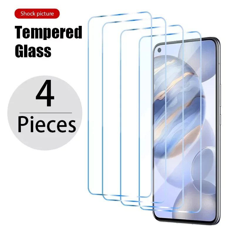 

4PCS/Lot Tempered Glass For Huawei Honor 50 10 30 Lite 10i 20i 30i 20 Pro Protective Glass For Honor 8X 8C 9C 9A 8A 9X Premium