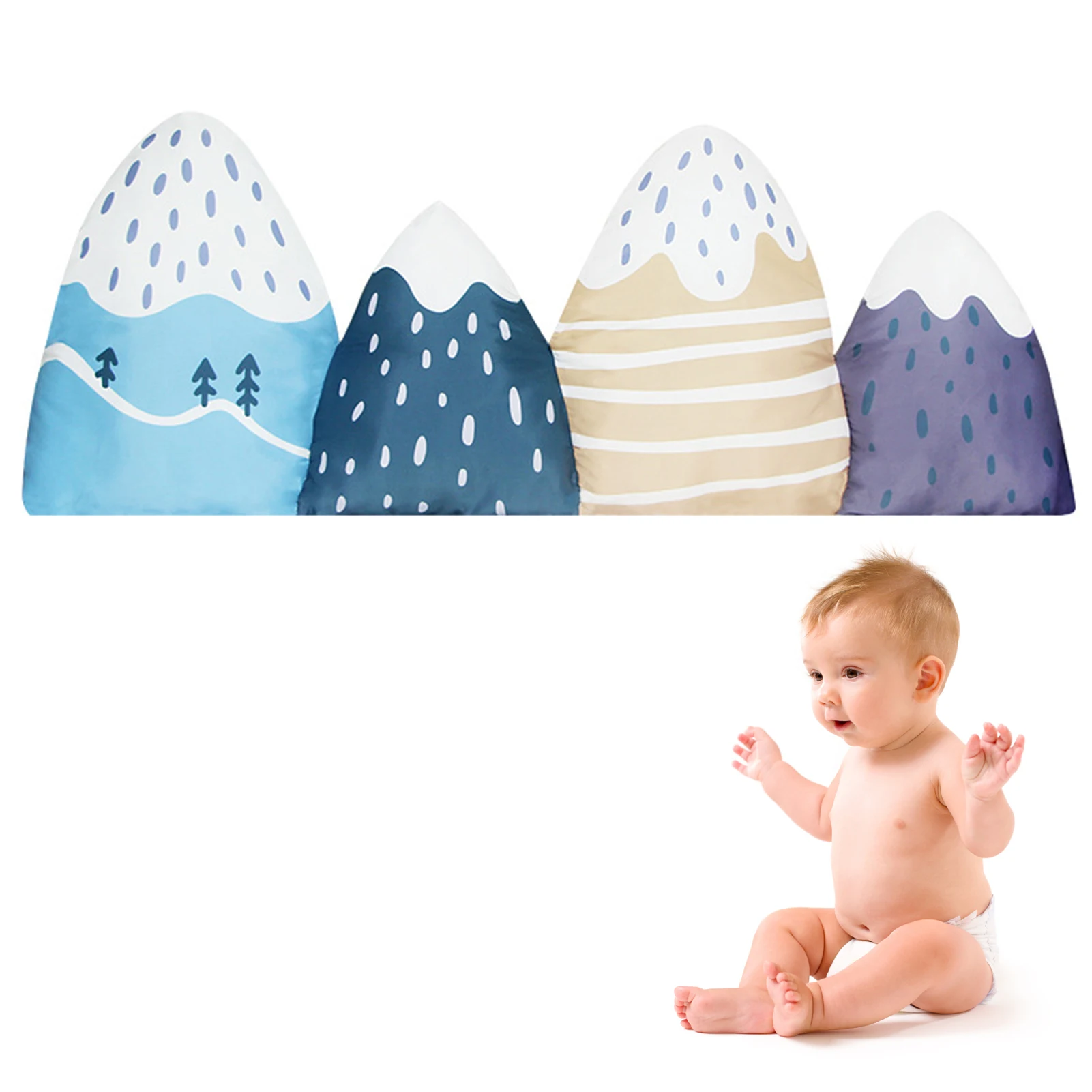 

Baby Crib Bumper Pad Set Cotton Breathable Crib Bumper Liners Cushions For New Baby Infants Girls Boys Toddlers Breathable