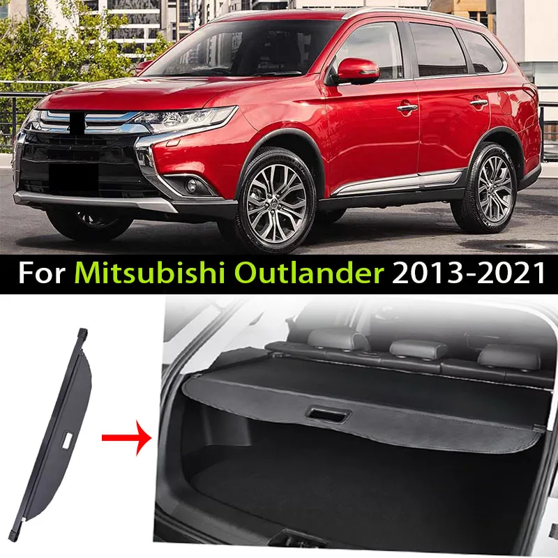Car Trunk Cargo Cover For Mitsubishi Outlander 2013 2014-2021 Luggage Storage Security Shield Curtain Partition Mat Accessorie