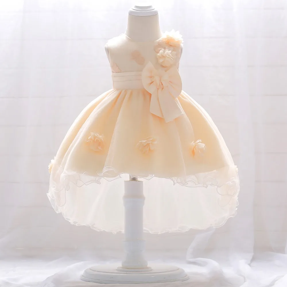 

2022 Summer Christening 1st Birthday Dress For Baby Girl Frock Princess Girl Dresses Party Vestido Infant Flower Dress 612 Month
