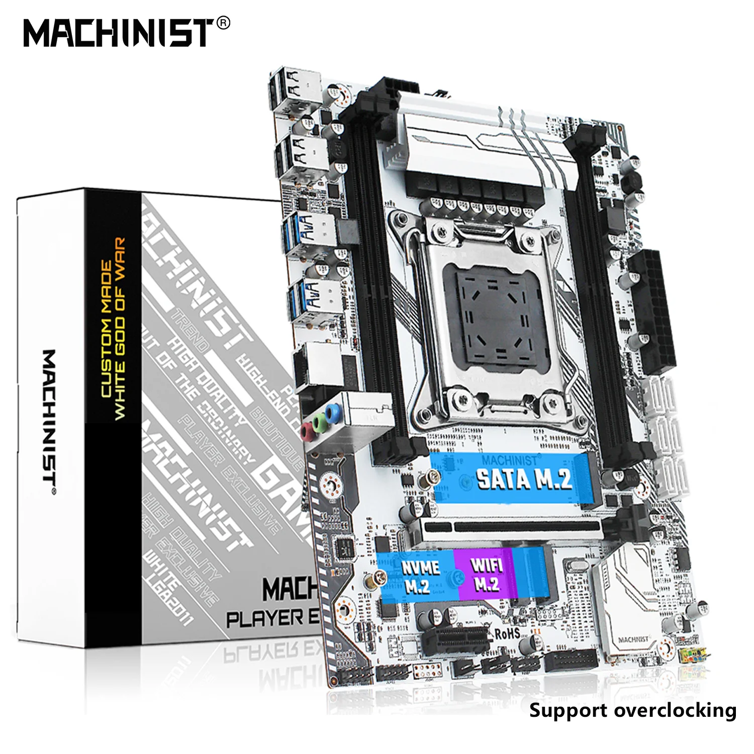 MACHINIST K9   LGA 2011-3  Xeon E5 V3 V4    DDR4 RECC NON-ECC  RAM NVME M.2 SATA 3, 0