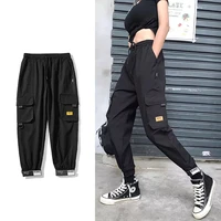 black high waist cargo pants women casual punk pants loose streetwear pencil harajuku pants fashion hip hop female trousers