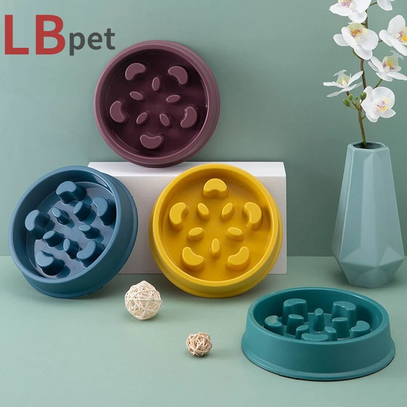 

Pet Slow Food Bowl Puppy Anti-Choke Bowl Cat Non-Slip Slow Food Feeder Dog Rice Bowl Pet Supplies Cereal Dispenser Dog Food Bowl