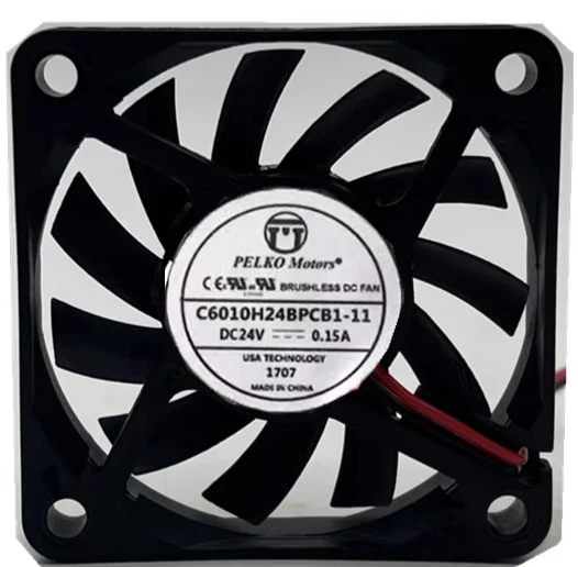 

PELKO C6010H24BPCB1-11 DC 24V 0.15A 60x60x10mm 2-Wire Server Cooling Fan
