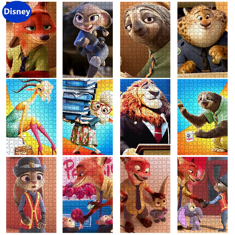 

Коллекция персонажей из мультфильма Disney Crazy Animal City коллекция 300/500/1000 высококачественный деревянный пазл из мультфильма игра ручной работы праздничный подарок