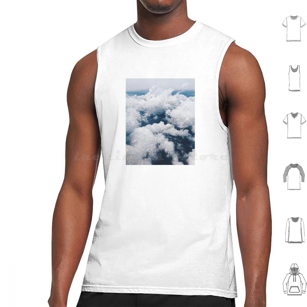 

Sky Poster Tank Tops Vest Sleeveless Sparkle Glitter Glittery Sparkly Aesthetic Boujee Glam Glamour Glamourous Sky Clouds