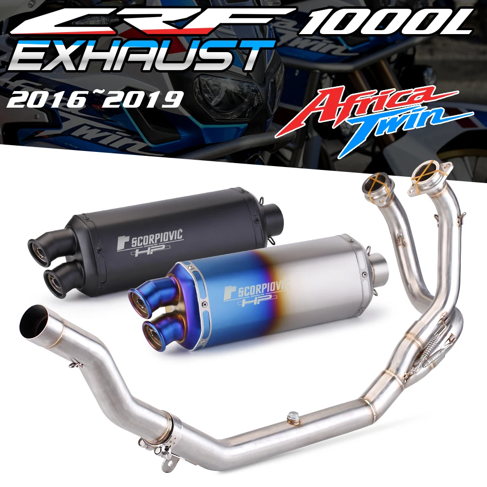 

Motorcycle Exhaust Full System with Muffler Escape Header Tube for CRF1000 CRF1000L Africa Win