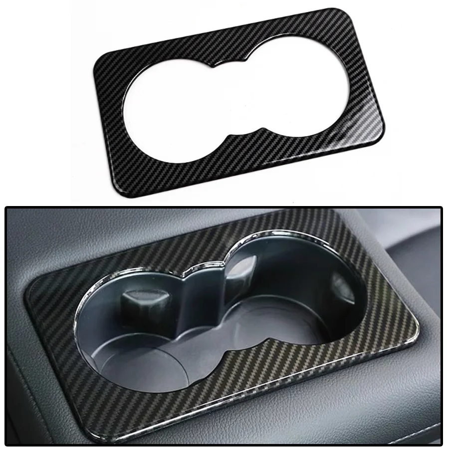 

1Pc Carbon Fiber Drink Water Cup Holder Panel Trim For Land Rover Defender 2020-2022 Discovery 5 Jaguar XE/XF/F-PACE