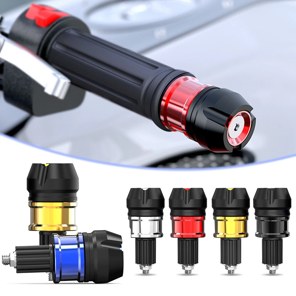 

2PCS Motorbike Handlebar End Plug Slider Motorcycle Counterweight Handlebar Ends Inside Diameter of 16-20MM Handle Bar Cap Cover