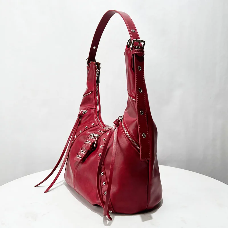 Мото и байкерские сумки с заклепками для женщин роскошные дизайнерские кошельки