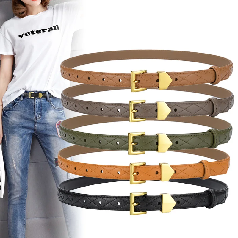 Luxury leisure leather belt fine female fashion belt harajuku fashion web celebrity female belts