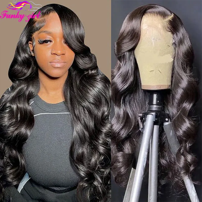 Transparent 13x4 Body Wave Lace Front Wig 13x6 Lace Frontal Wig Human Hair Wigs Pre Plucked Brazilian 180% Remy Hair For Women