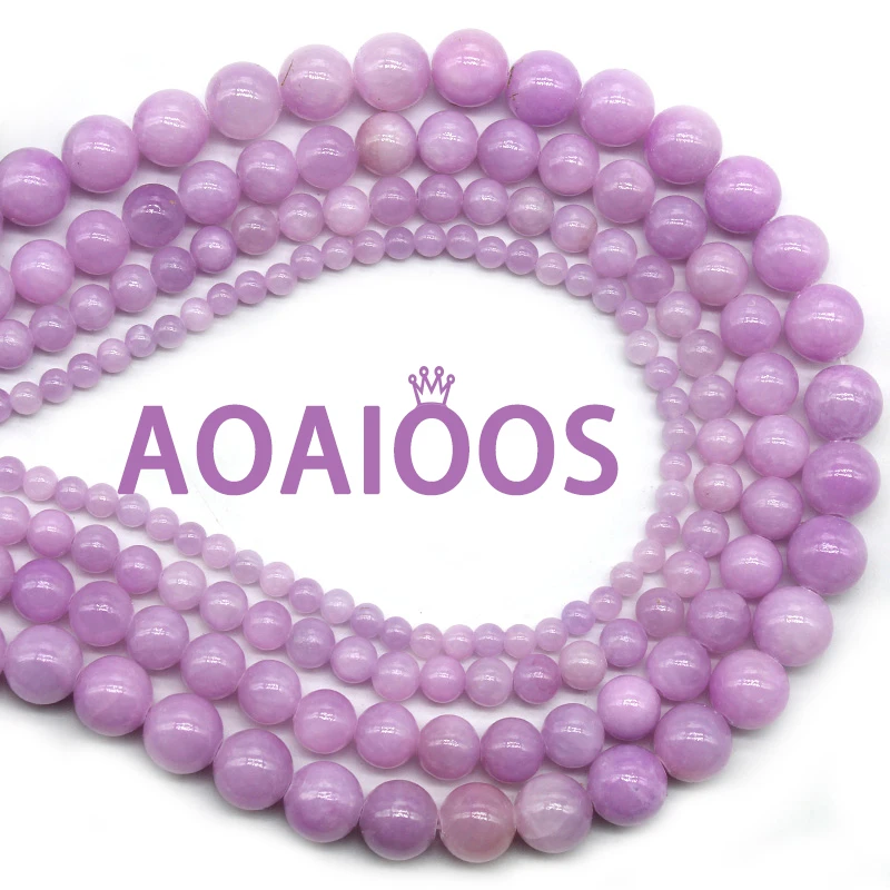

Round Mixed Color Amethysts Beads: 6mm To 14mm Natural Stone Beads DIY Loose Beads For Bracelet Making Strand 15" Wholesale