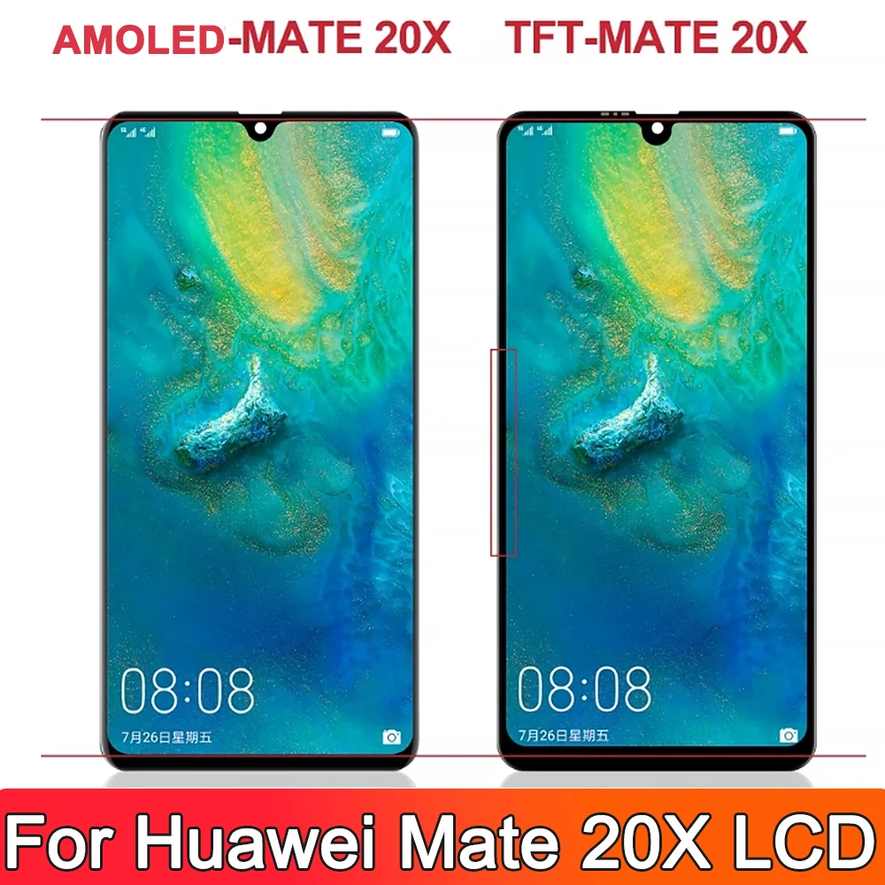 Для HUAWEI 7 2 ''Mate 20X для Mate 20 X EVR-L29 AL00 TL00 ЖК-дисплей сменный преобразователь