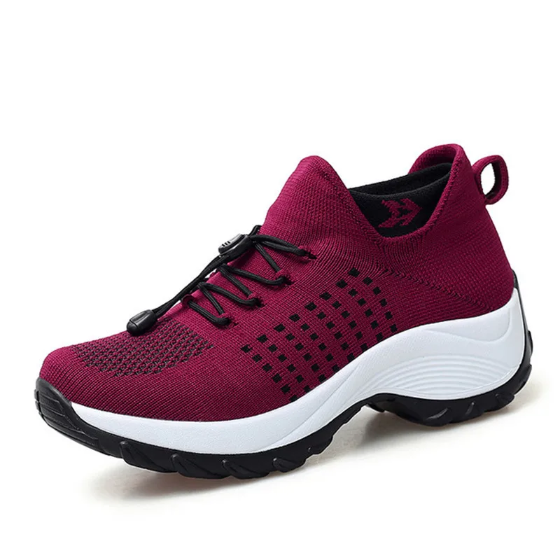 Women Flat Platform Shoes Woman Sneakers For Women Breathable Mesh Tenis Ladies Shoes For Sock Sneakers Zapatillas Mujer