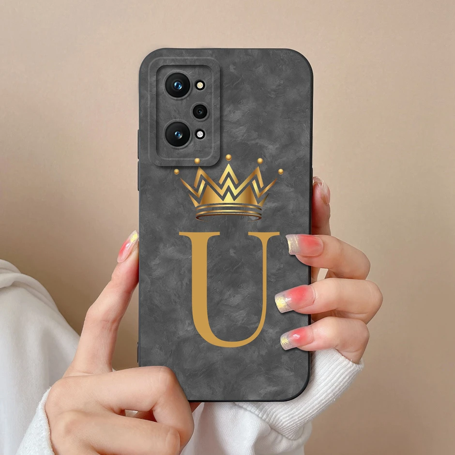 Фото Чехол для Realme GT2 Pro GT Neo2 Neo2T Cute Panda 26 Letter, силиконовый мягкий чехол для Realme GT2 Pro Fanda RealmeGTNeo2 Neo2T Bumper №3