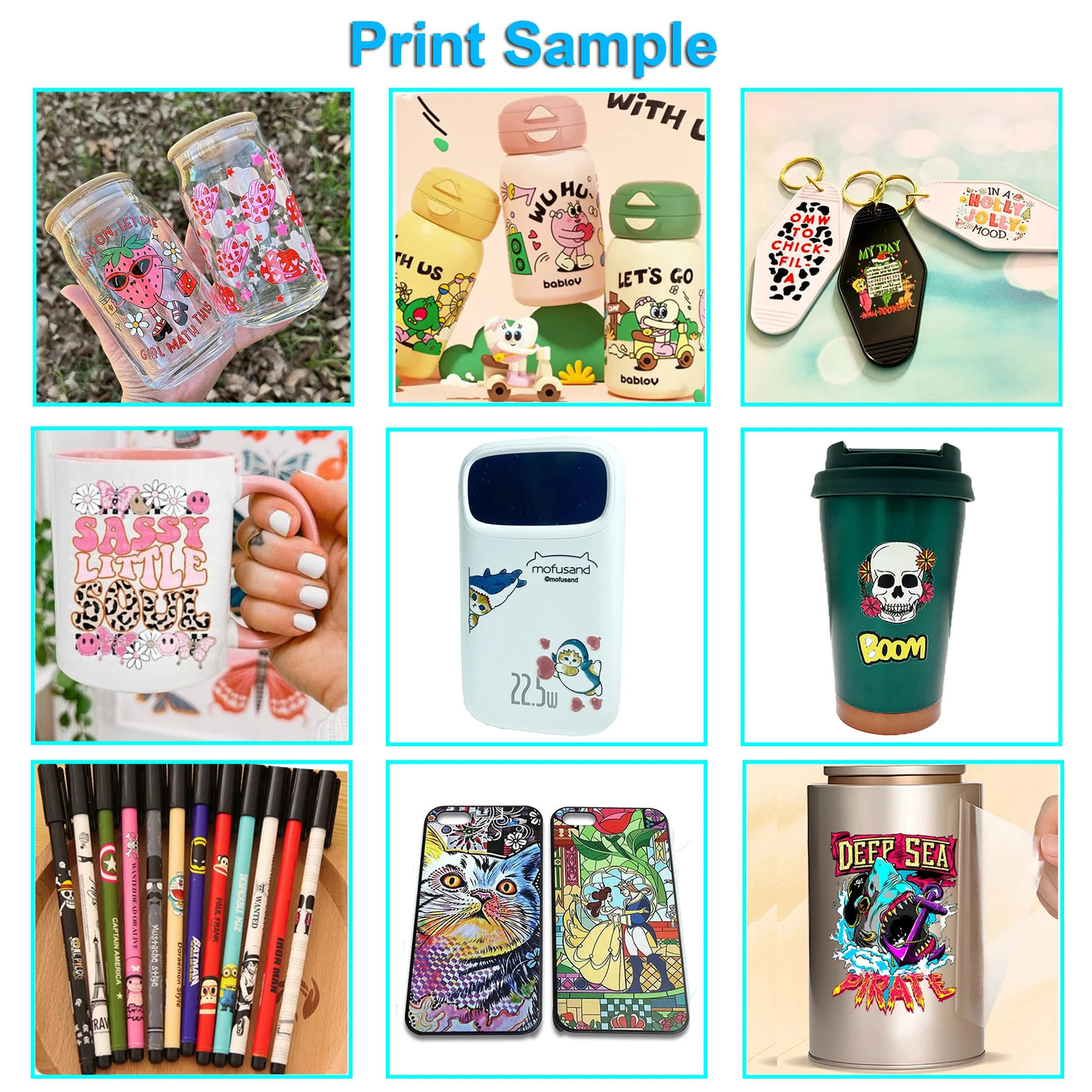 ACHI A3 XP600 УФ-принтер DTF 2 в 1 наклейка для принтера переводная кружки крышки дерева