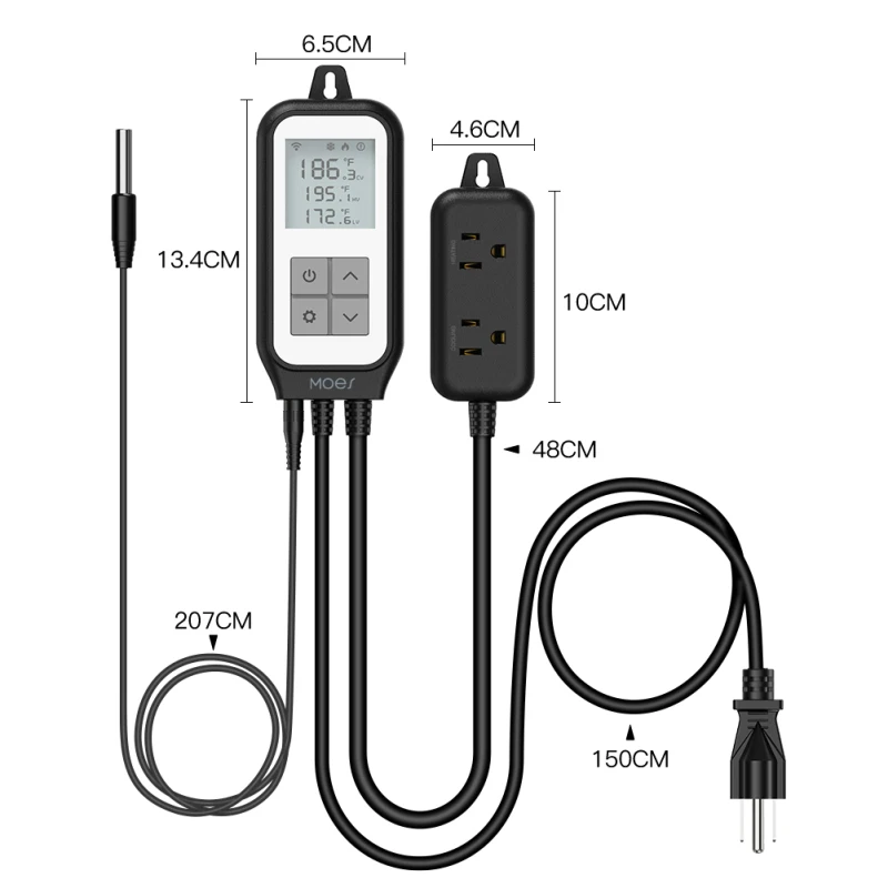 

Incubator Controller Humidity Control Durable App Remote Control Cooling Homebrewing Dual Relays Heating New Thermometer 2.4ghz