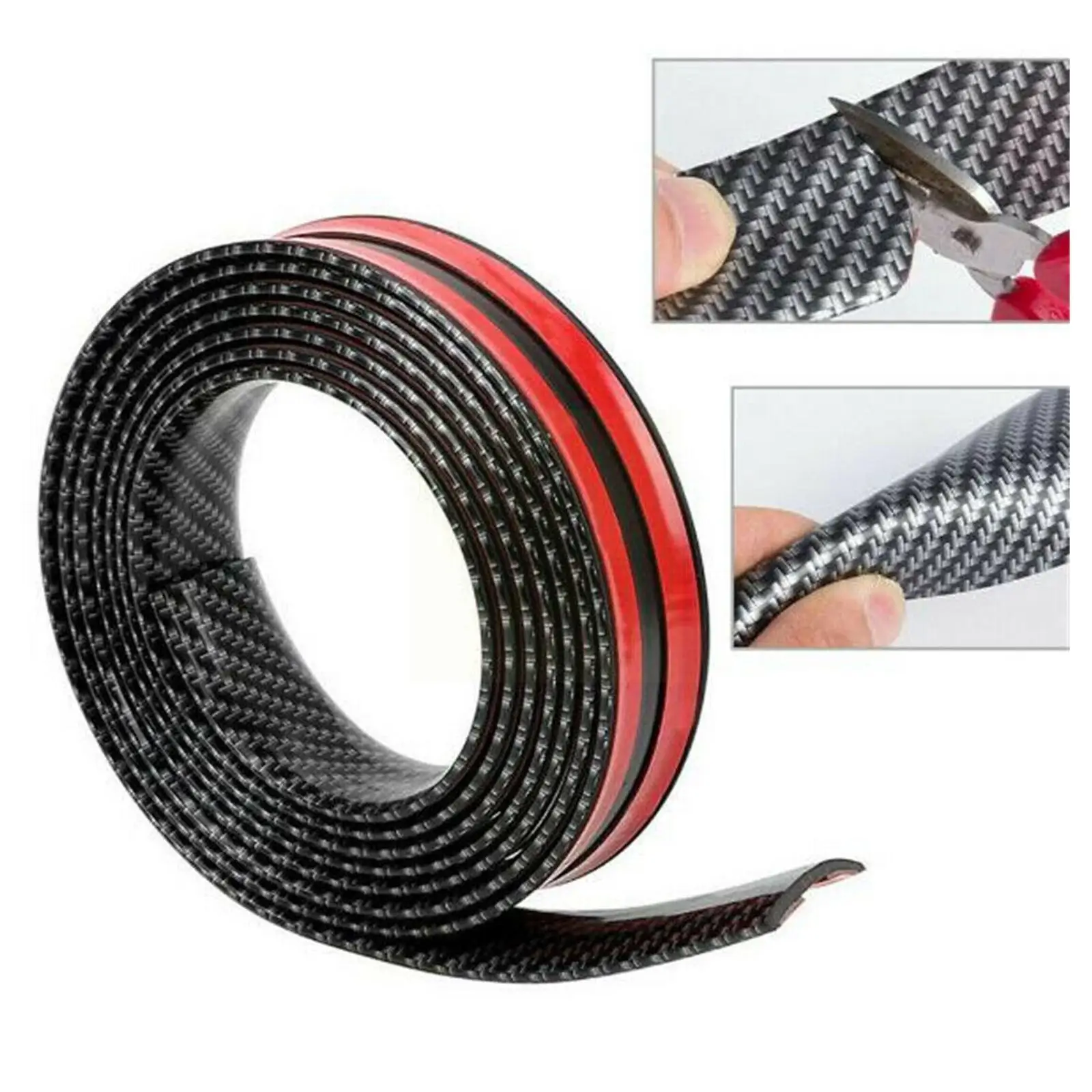 

Car Stickers Anti Scratch Door Sill Protector Rubber Carbon Strip Threshold Car Car Sticker Bumper Fiber Styling Film Prote F9l9