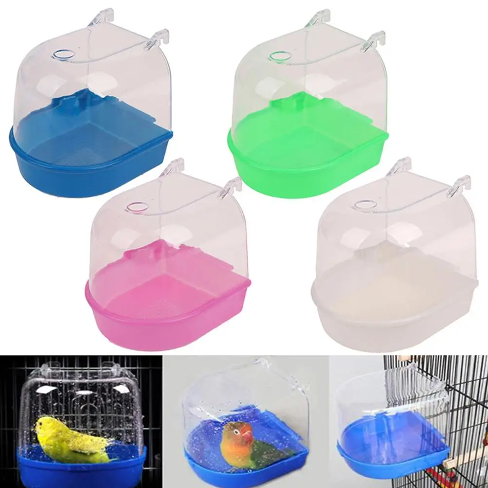 

Removable Bath Box Bathing Basin Bird Cage Accessories Supplies For Small Birds Parrots