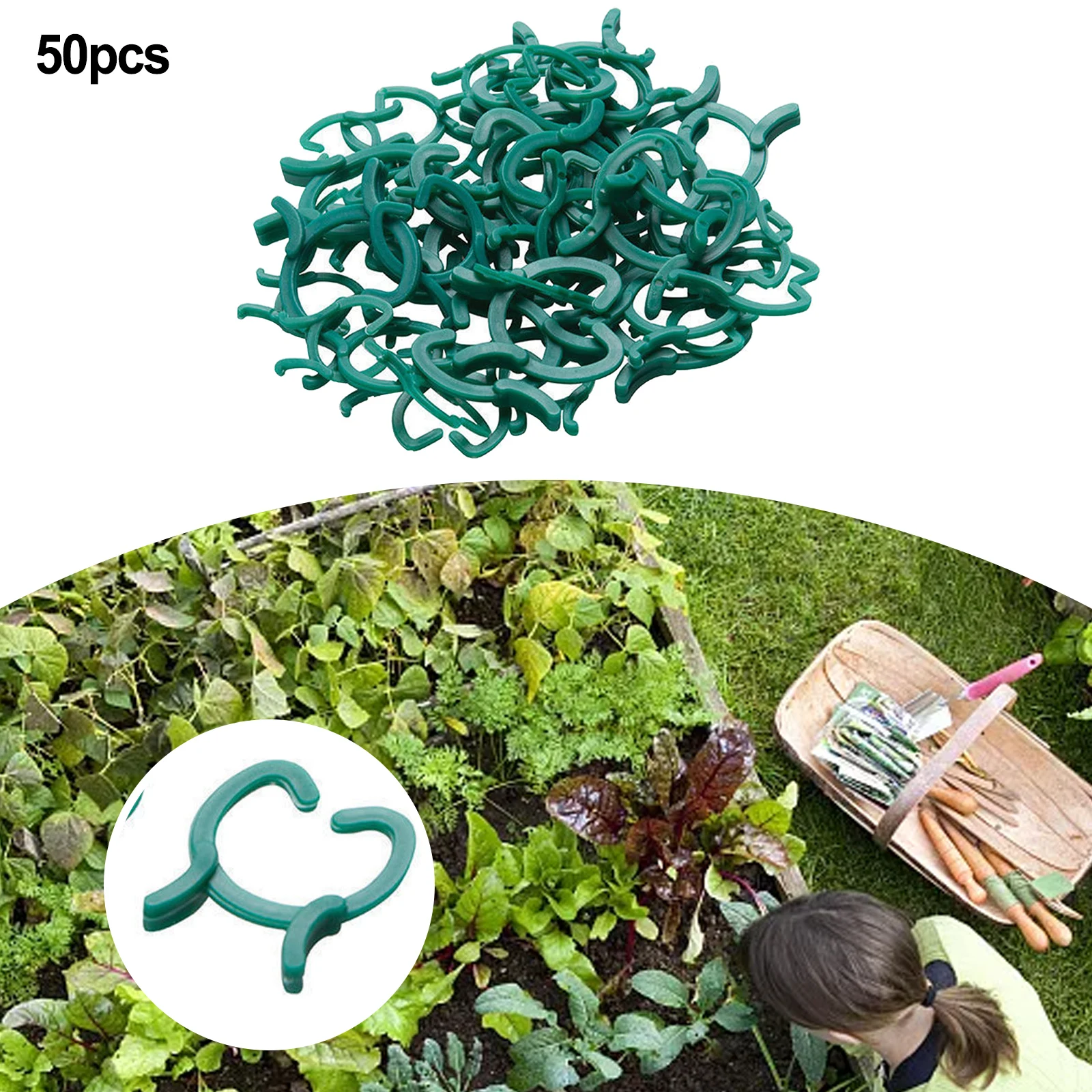 

50Pcs Plant Garden Clips Buckle Vine Clips Fixing Bracket Garden Plant Holder Tools Garden Decorations Plant Climbing Wall Clips