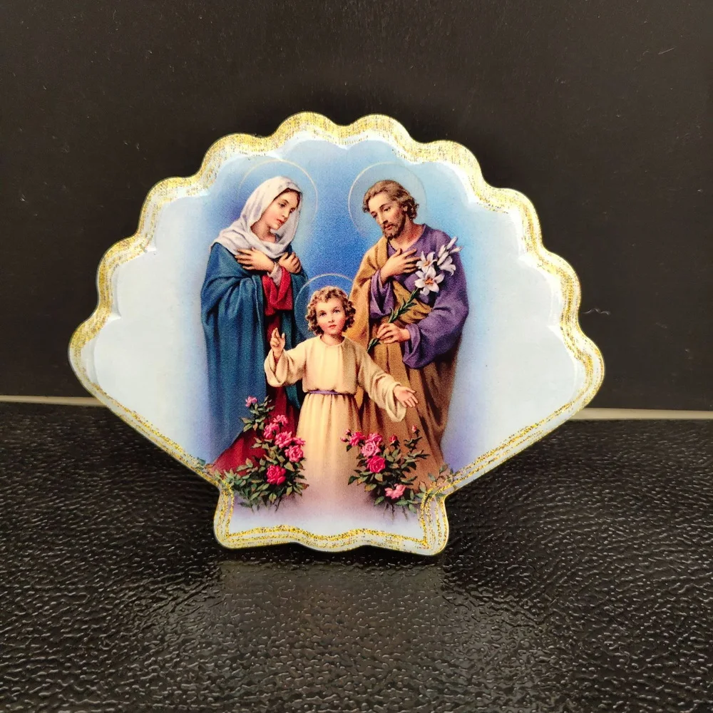 

Католическая икона Святой семьи, украшения для стола из смолы, украшение для дома, подарок для церкви, декоративный аксессуар