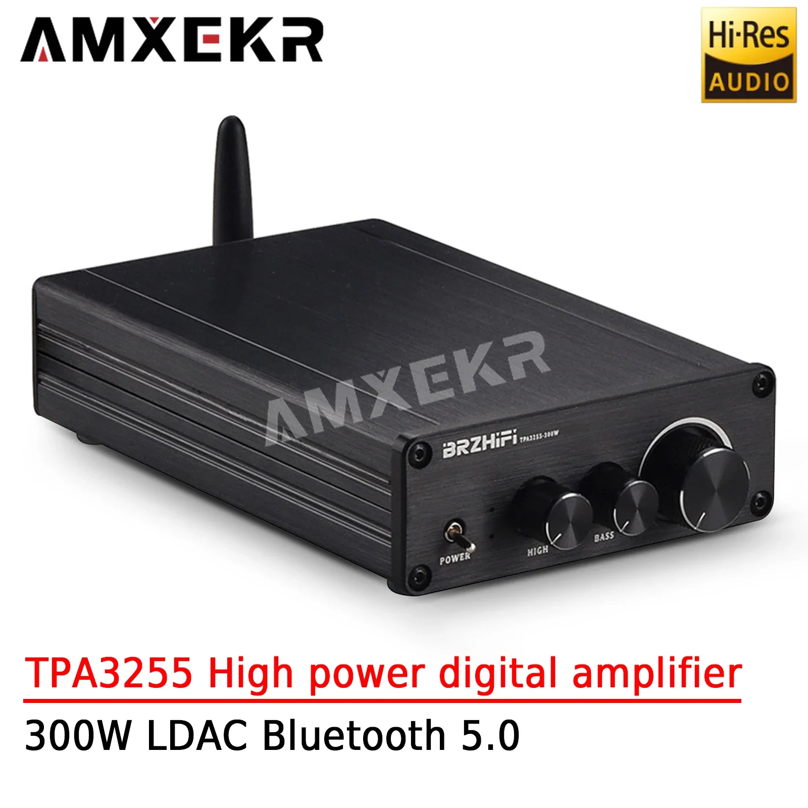 

Цифровой усилитель AMXEKR TPA3255 HIFI высокой мощности 300 Вт стерео усилитель мощности с тяжелыми басами LDAC Bluetooth 5,0 домашний усилитель мощности