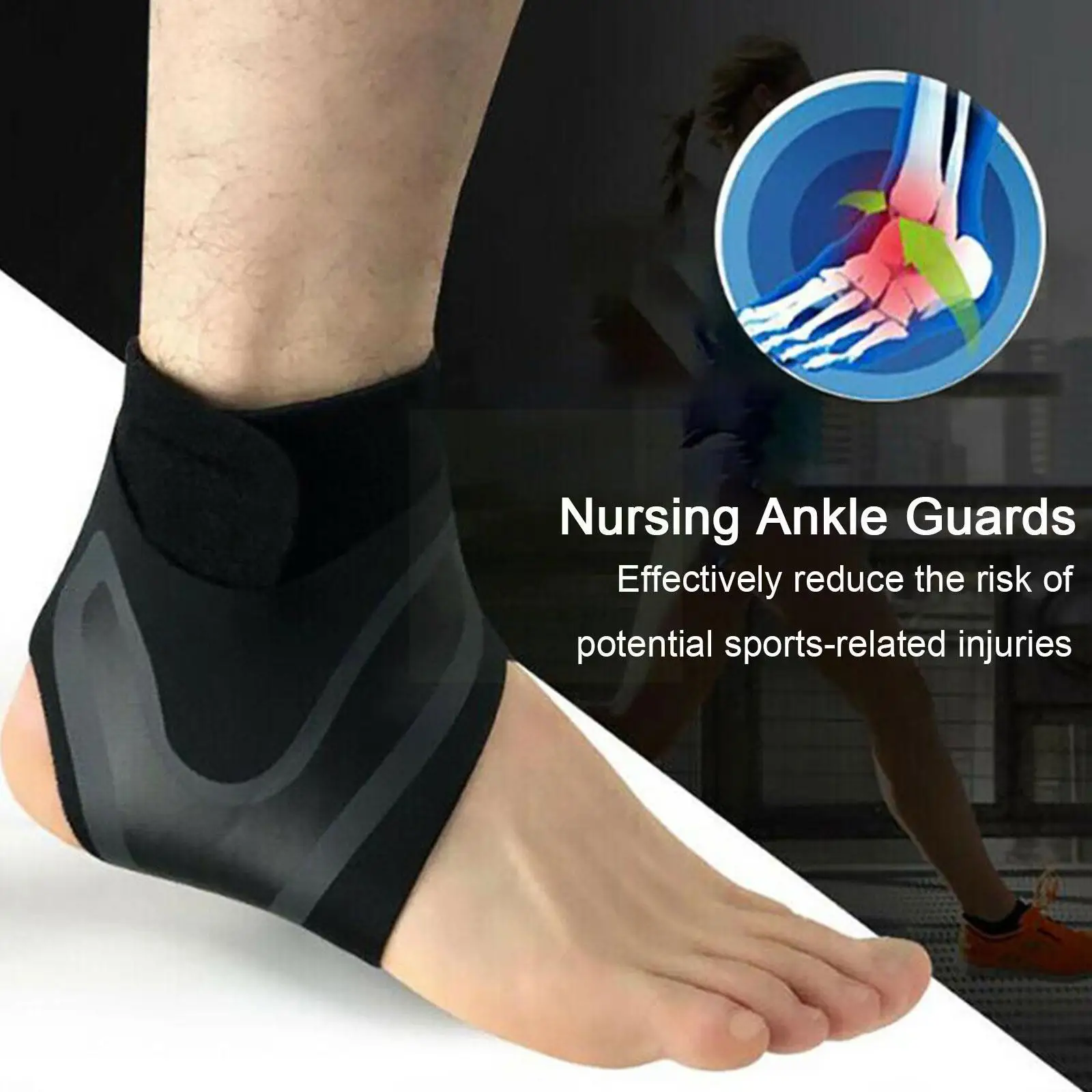 

1pc Ankle Compression Brace Ankle Stabilizer Relieve Pain Socks Elastic Support Sports Recovery Band Foot Achilles Injury A B6T4