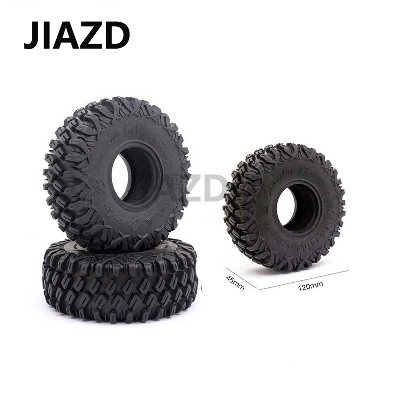 

4PCS 120MM 1.9inch Rubber Mud Grappler Tires for 1:10 RC Crawler Axial SCX10 90046 90047 TRX-4 Defender G500 TRX6 G63 YIKONG